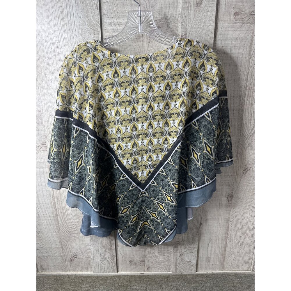 Emerge 2 Pc Womens Petite Multicolor Layered Top W/ Abstract Print Size PM Boho - Picture 2 of 6
